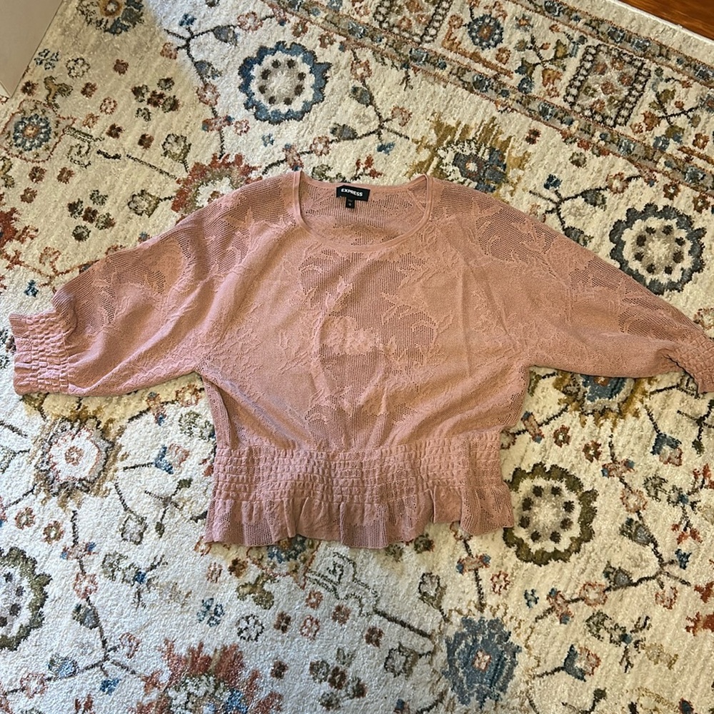 Dusty pink scrunch waste from express